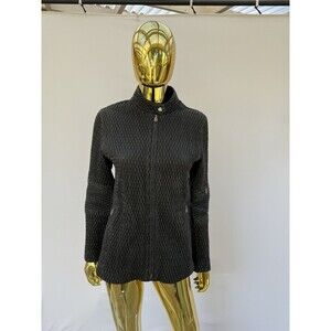 BOGNER Black Quilted Textured Nylon Jacket No Size